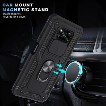 Shockproof Phone Case With Camera Slide For Xiaomi Poco