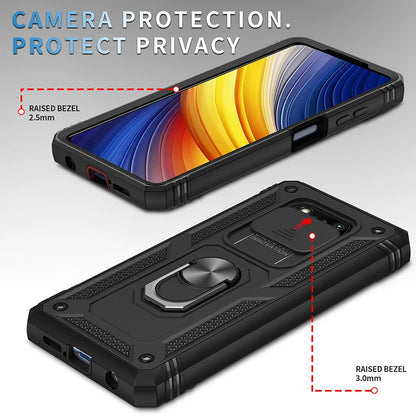 Shockproof Phone Case With Camera Slide For Xiaomi Poco